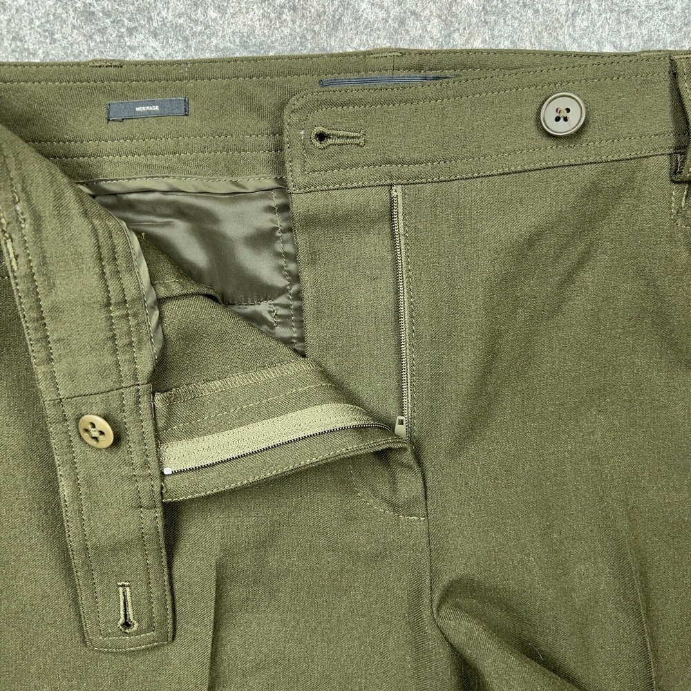 Olive Green Wide-Leg Women's Trousers - Picture 4 of 13